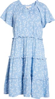 beachlunchlounge Women
s Camila Floral Flutter Sleeve Dress