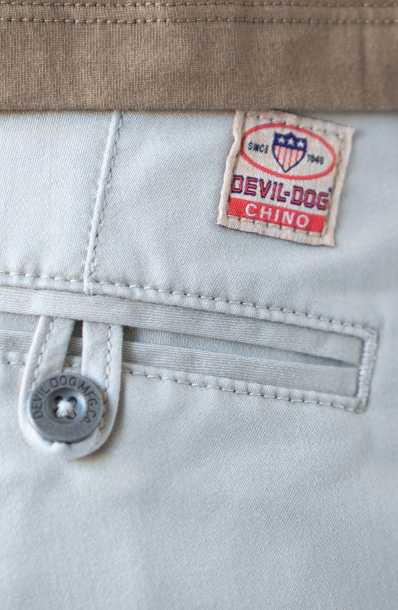 Devil-Dog Dungarees 9-Inch Performance Stretch Chino Shorts, Alternate, color, Putty