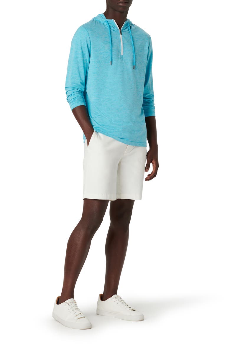 Quarter Zip Performance Hoodie, Alternate, color, AQUA