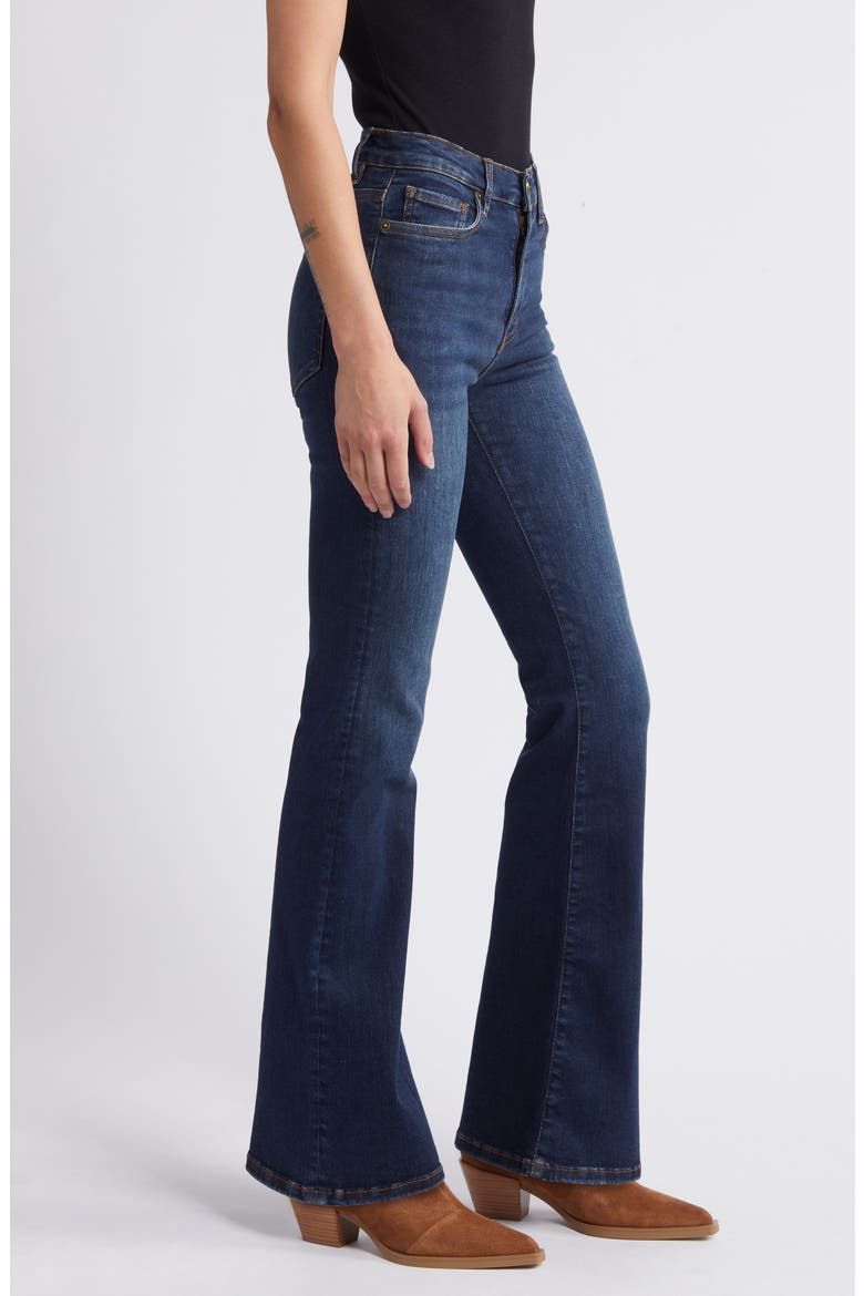 Le Easy High Waist Flare Jeans, Alternate, color, MOONFLOWER