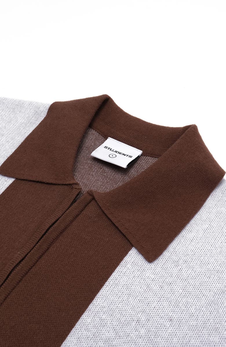 STUDENTS Umpire Stripe Half Zip Polo, Alternate, color,