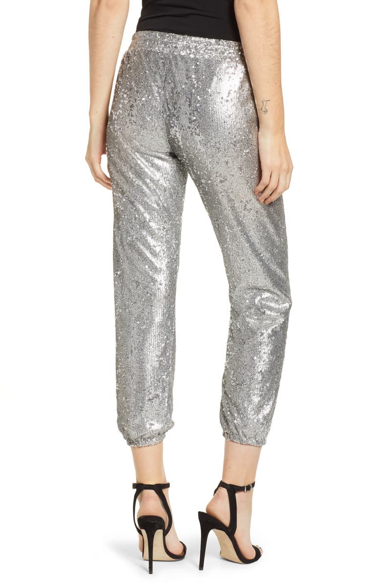 David Lerner Sequin Jogger Pants, Alternate, color,