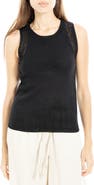 MAX STUDIO Pointelle Stitch Crocheted Tank
