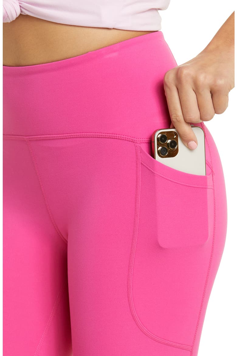 Studio Luxe High Waist Pocket Leggings, Alternate, color, PINK ROUGE