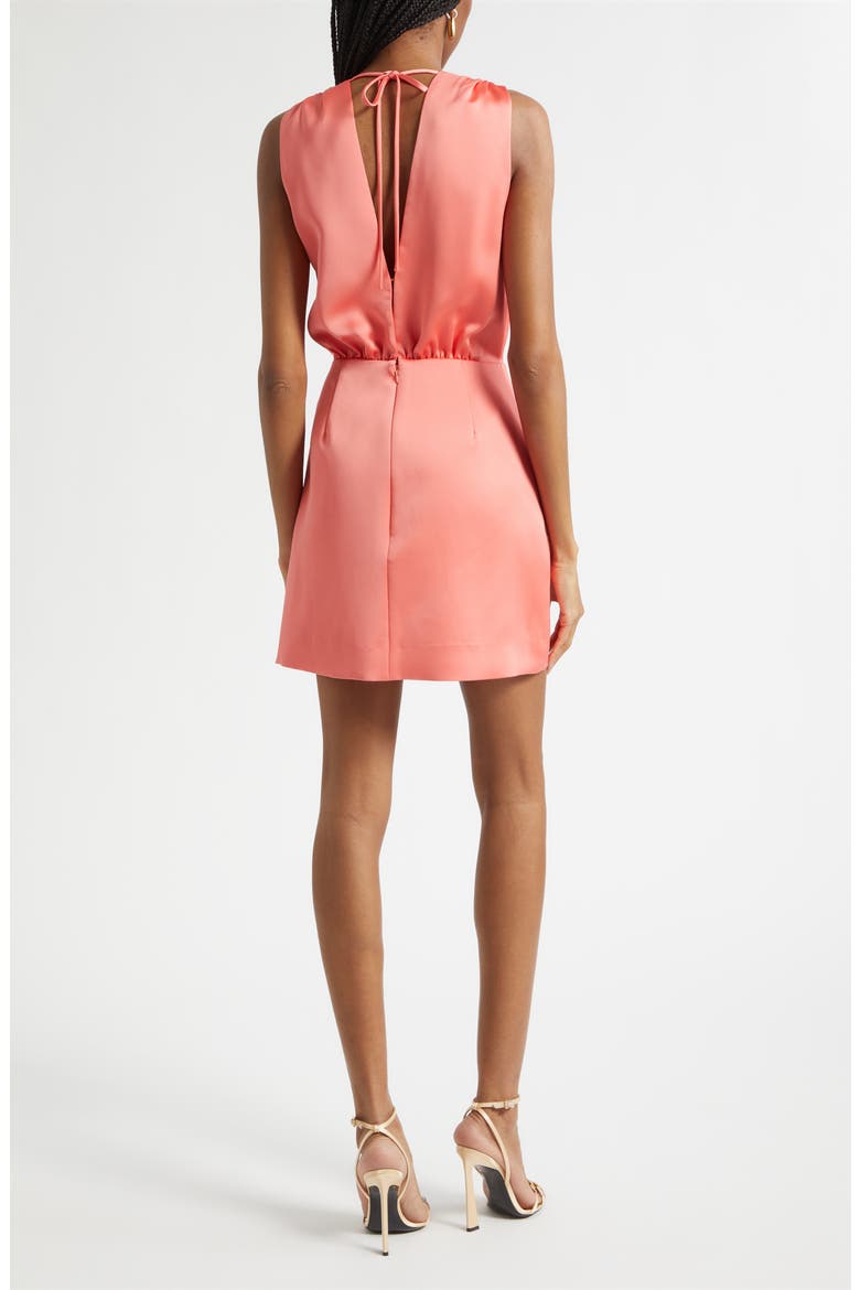 Martin Gathered Sleeveless Cocktail Dress, Alternate, color, CORAL