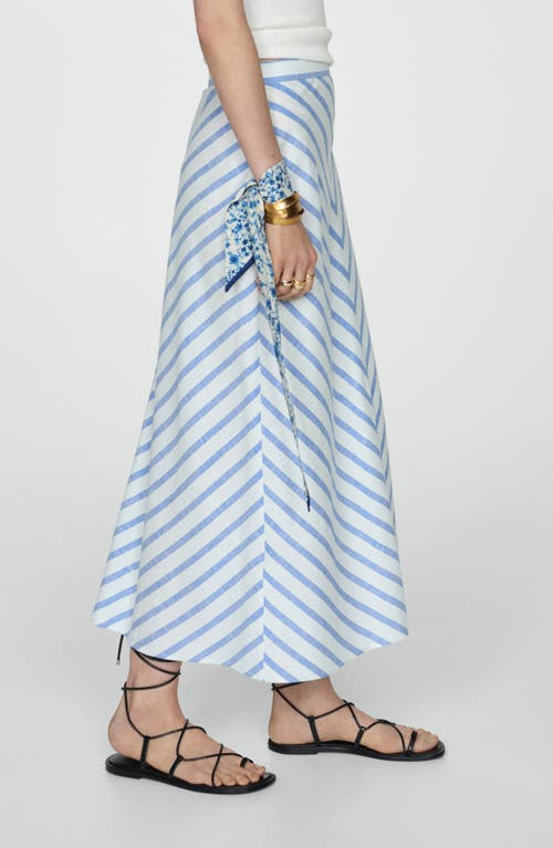 Mango Print Front Slit Skirt