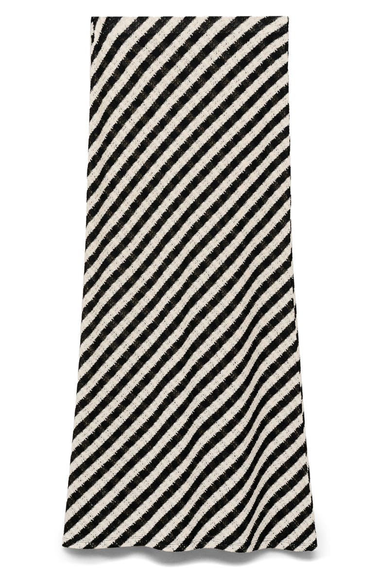 Stripe Maxi Sweater Skirt, Alternate, color, BLACK