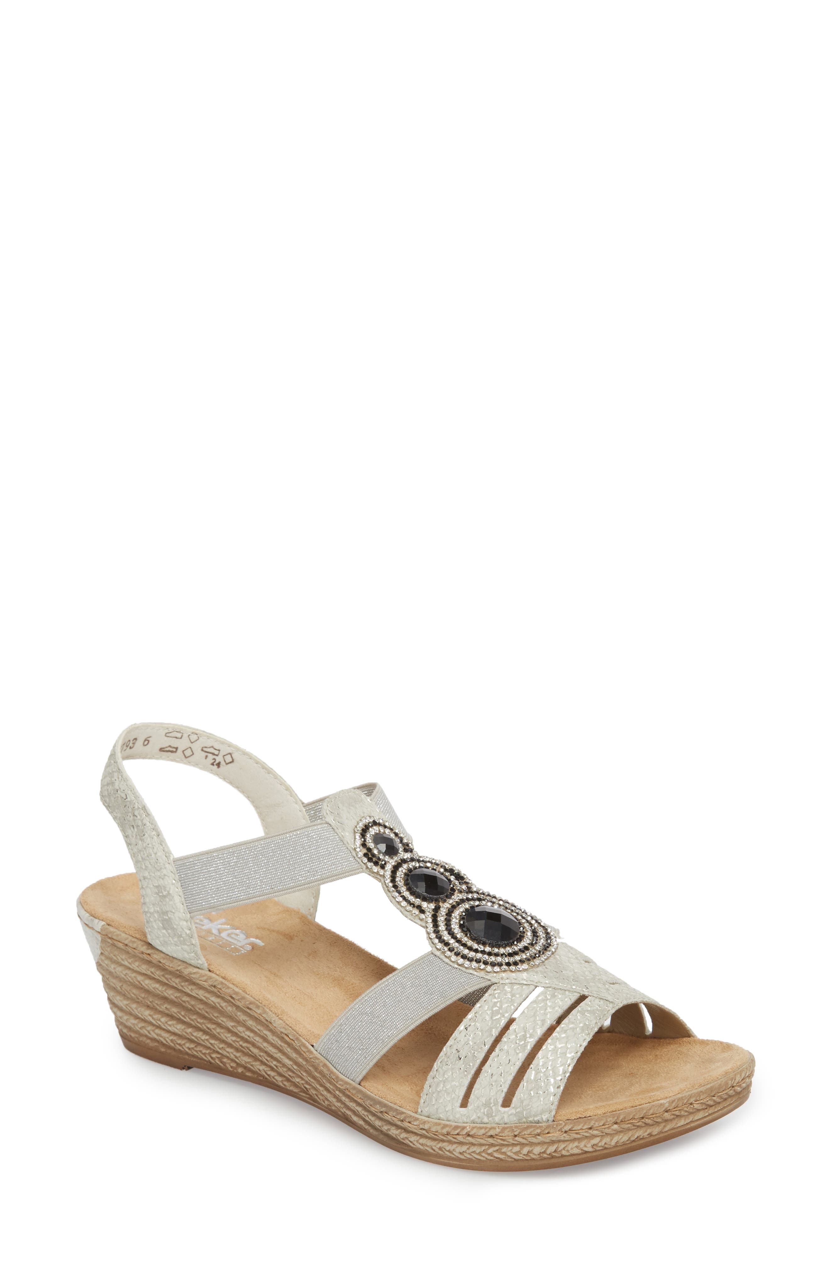 Rieker Antistress Fanni Wedge Sandal, Main, color, 