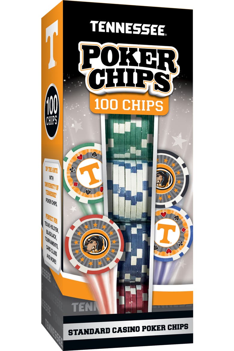 Tennessee Volunteers 100pc Poker Chips, Main, color, Multicolor