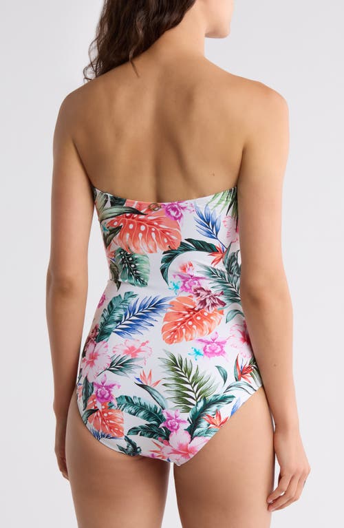 Jantzen Flora Bandeau One Piece Swimsuit In Multi