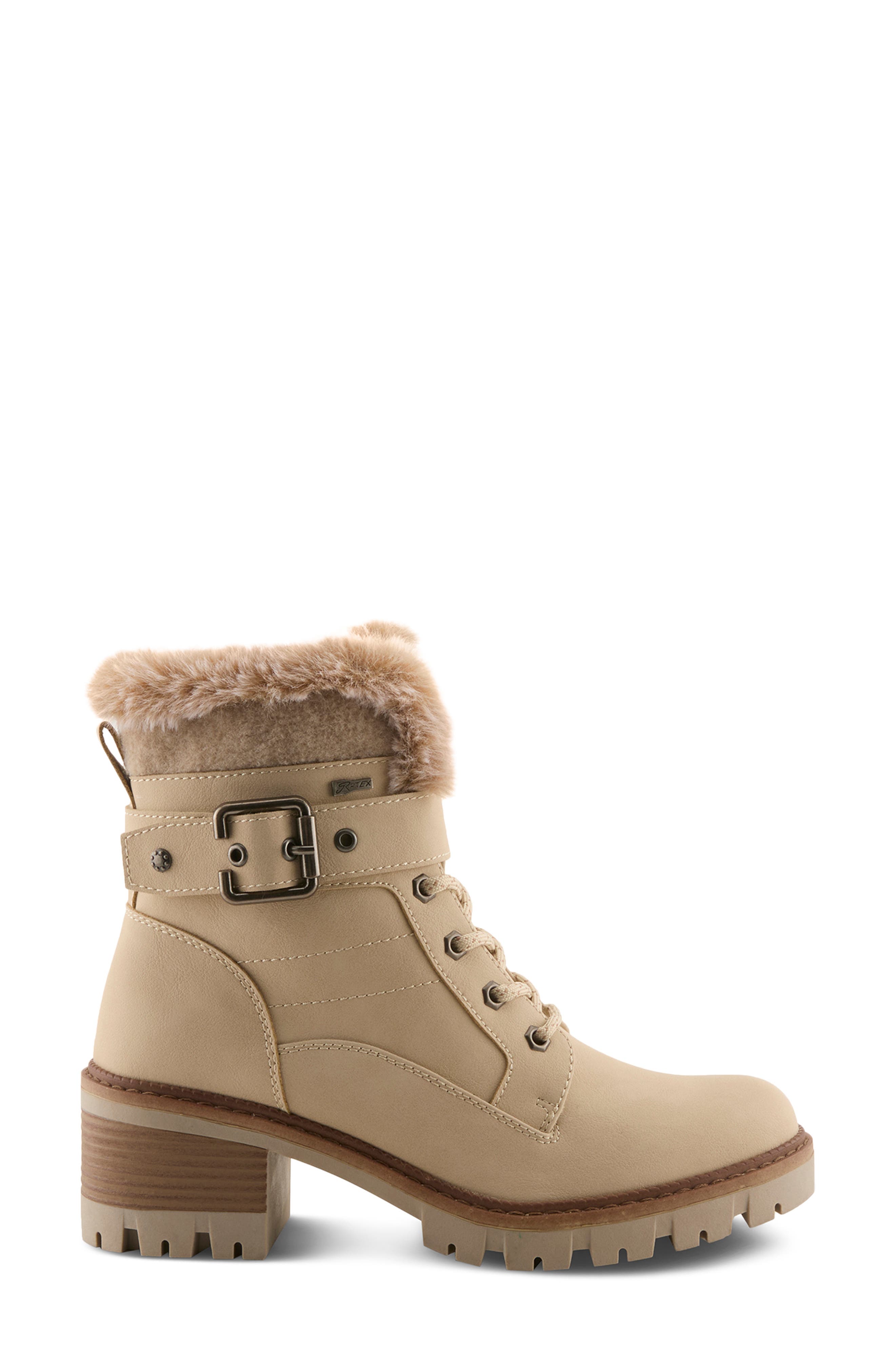 Canyonoak Faux Leather Bootie, Alternate, color, BONE