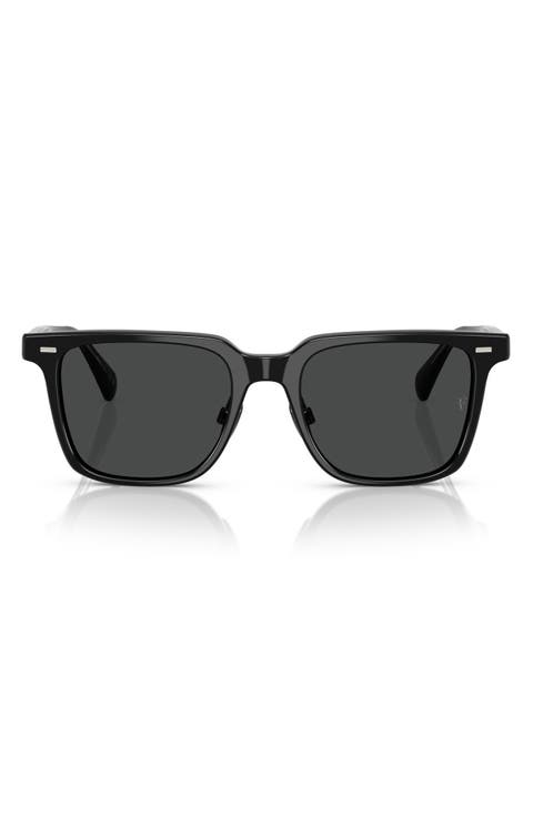 52mm Rectangular Polarized Sunglasses