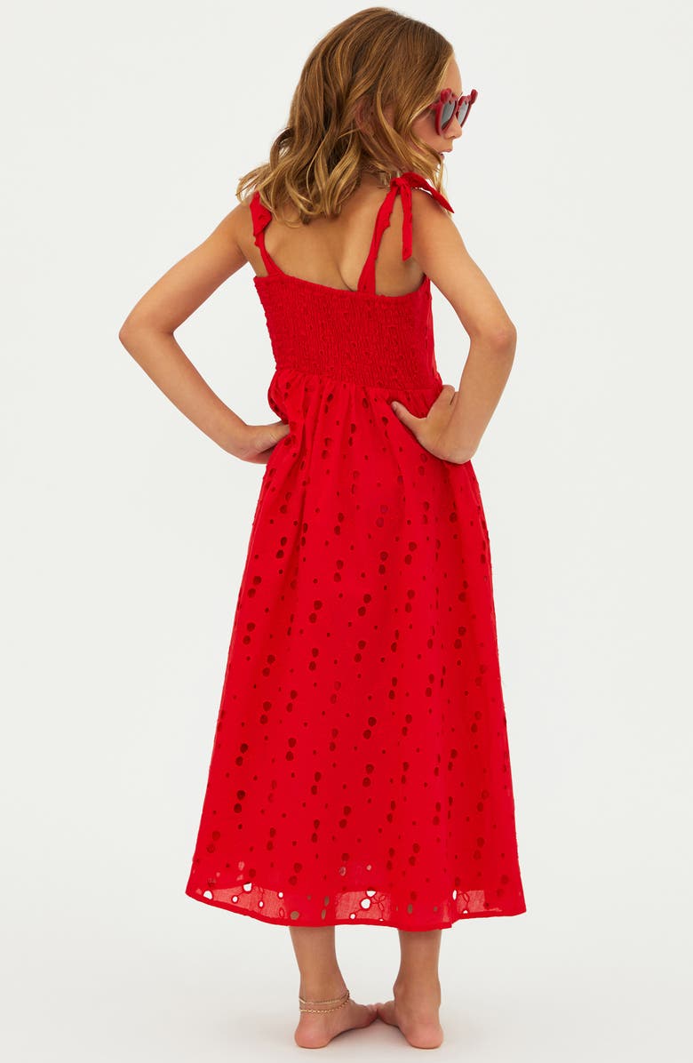 Beach Riot Kids
 Little Cotton Eyelet Sundress, Alternate, color, Cherry Eyelet