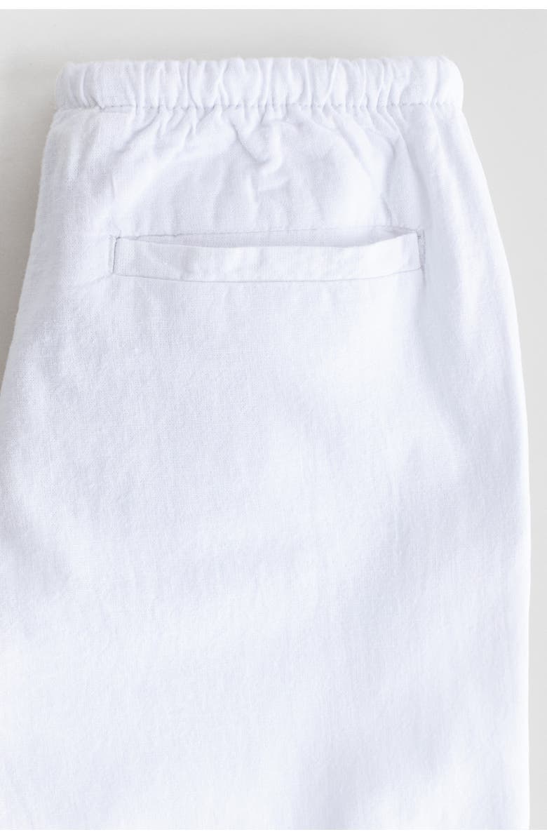 H&M Linen-blend pants, Alternate, color, White