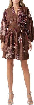 CIEBON Sonya Long Sleeve Tie Waist Dress