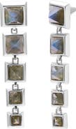 eddieBorgo Graduated Pyramid Linear Drop Earrings