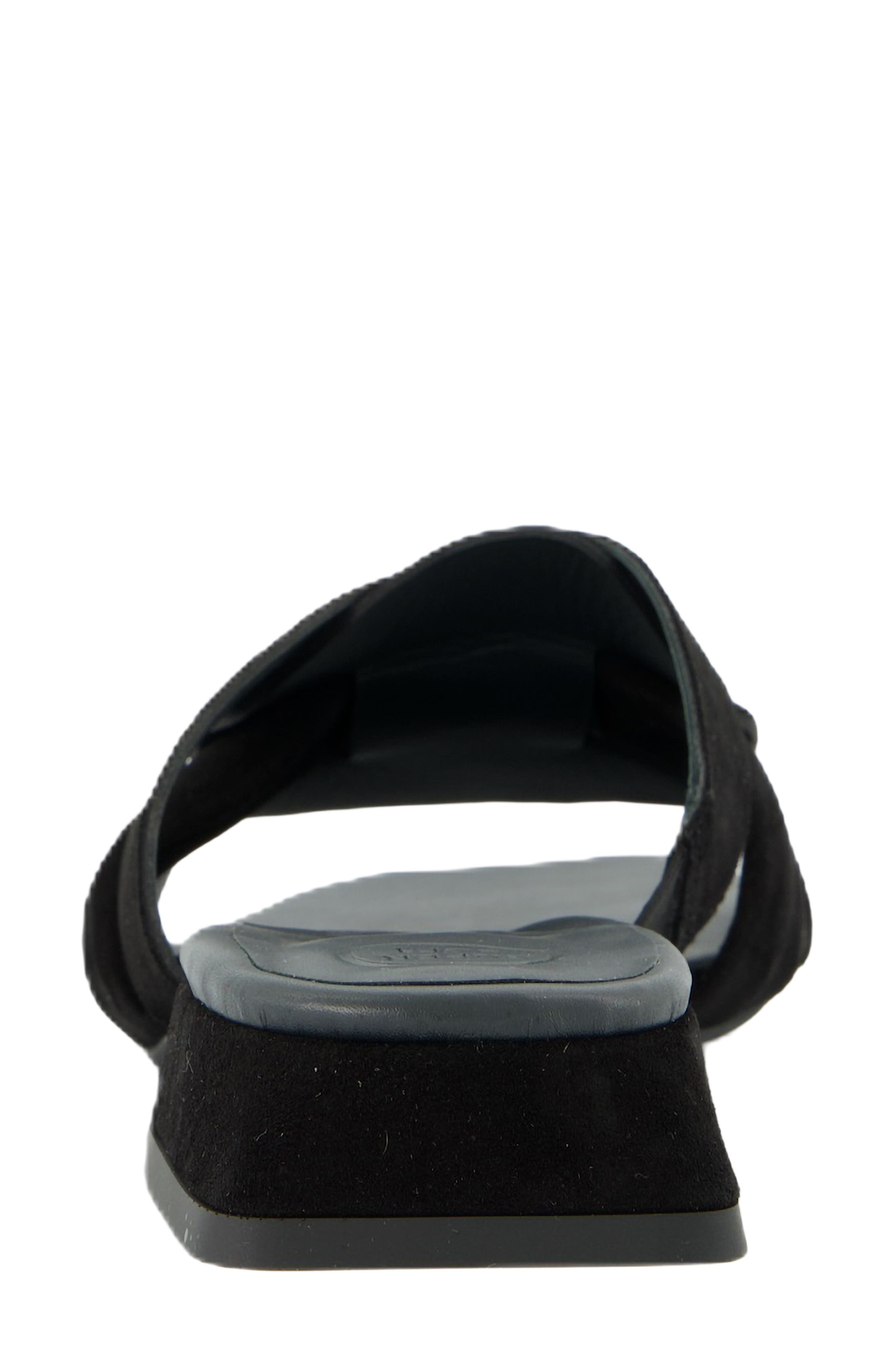 Paul Green Desire Slide Sandal, Alternate, color, Black Suede