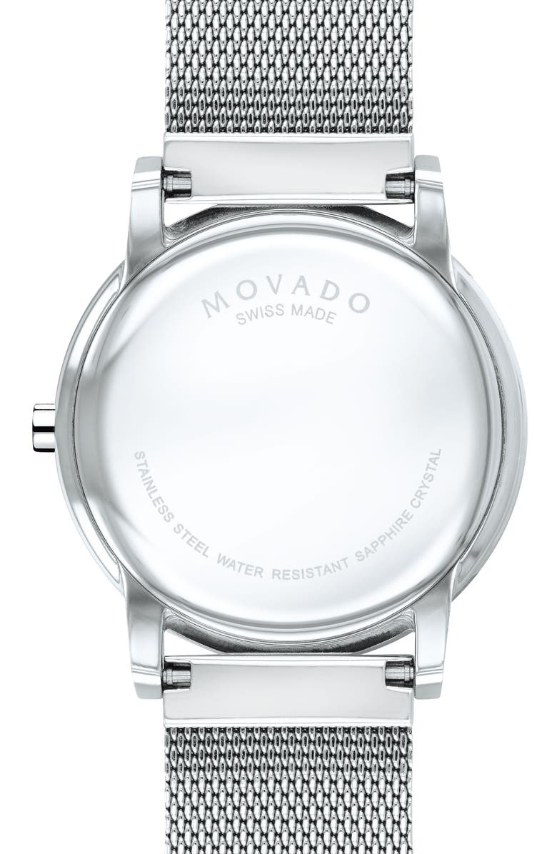 Movado Museum Mesh Strap Watch, 40mm, Alternate, color, 