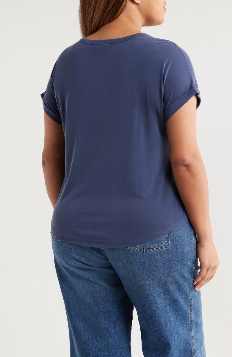 Lucky Brand Sandwash Short Dolman Sleeve Knit Top, Alternate, color, Navy