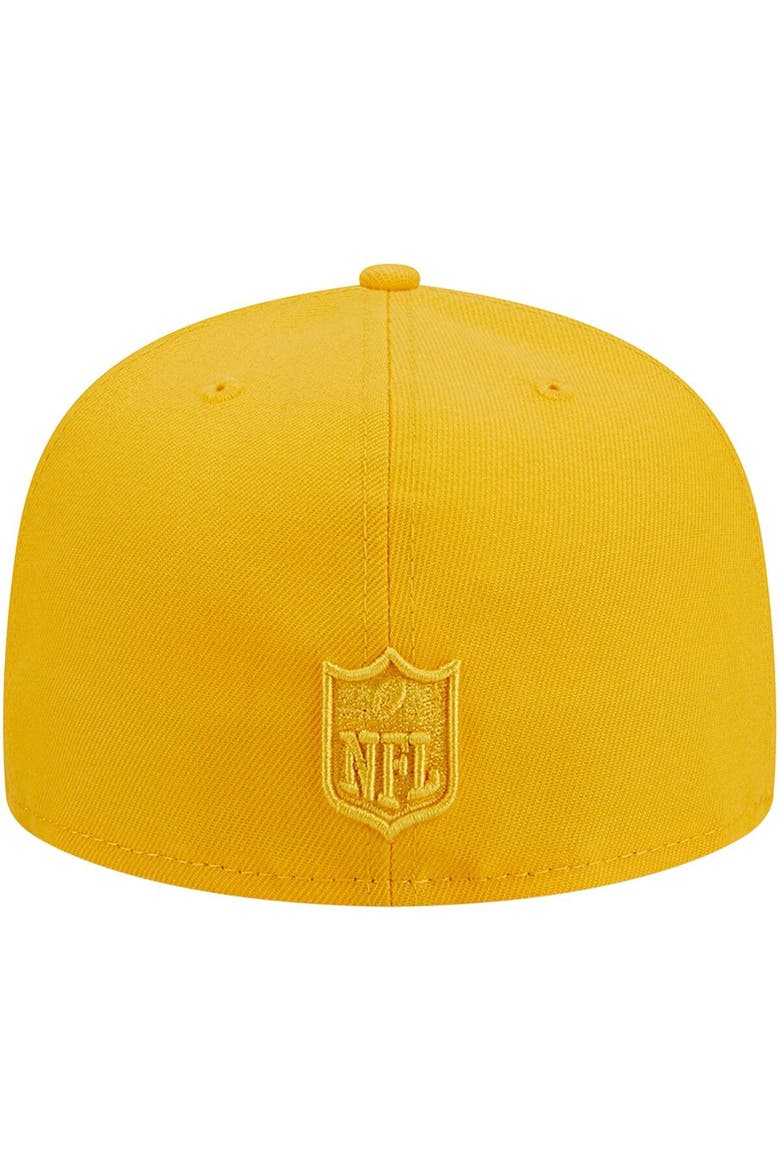 Men's New Era Gold Las Vegas Raiders Color Pack 59FIFTY Fitted Hat, Alternate, color, Gold