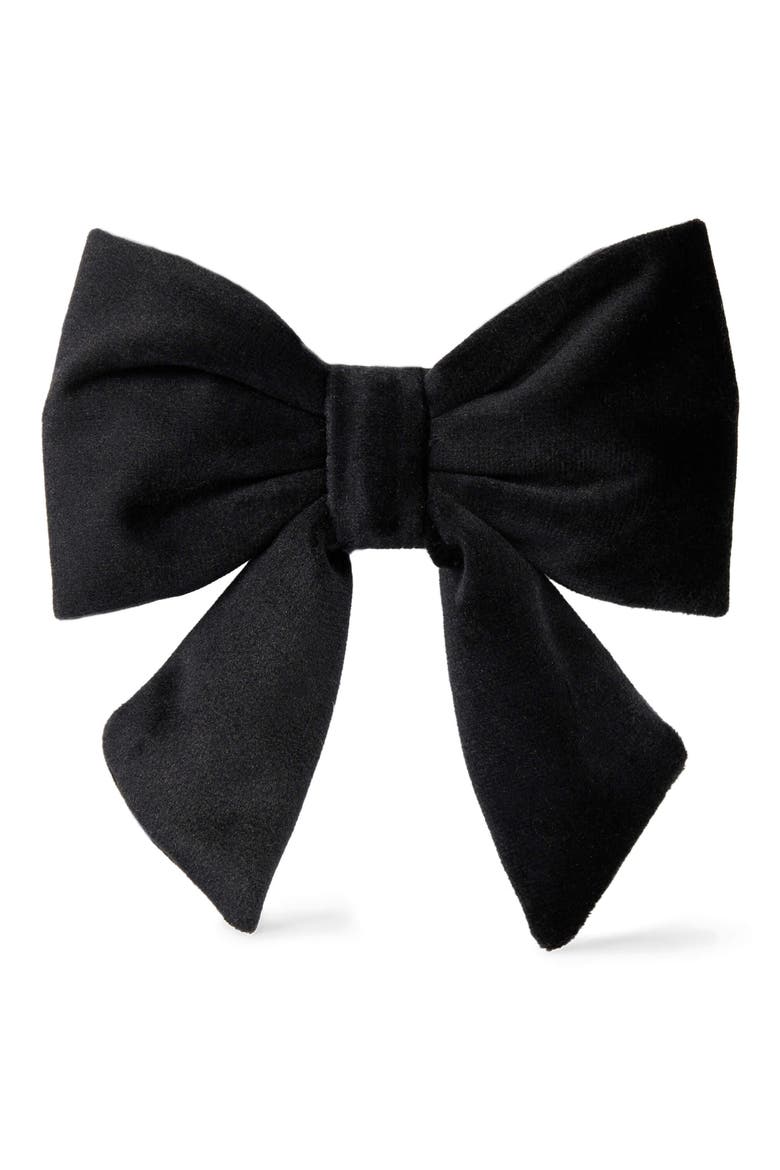 Velvet Dog Bow, Main, color, BLACK