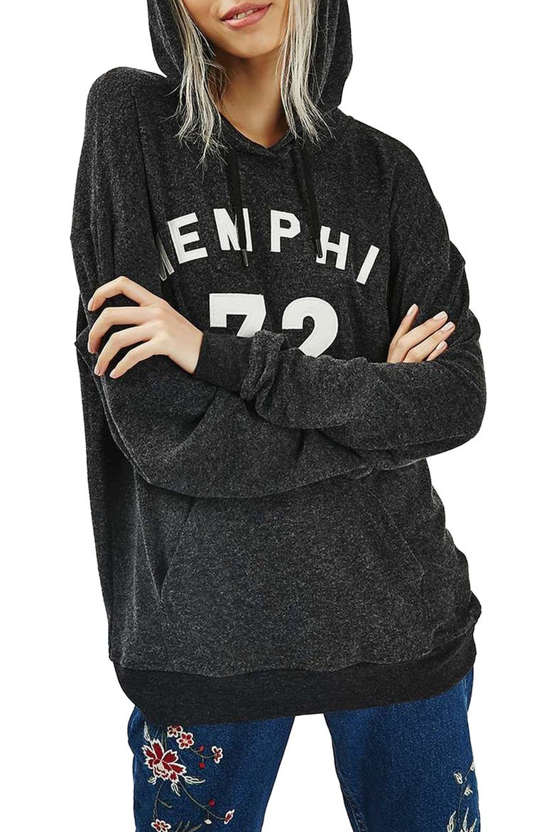 Memphis Brushed Hoodie, Main, color, CHARCOAL