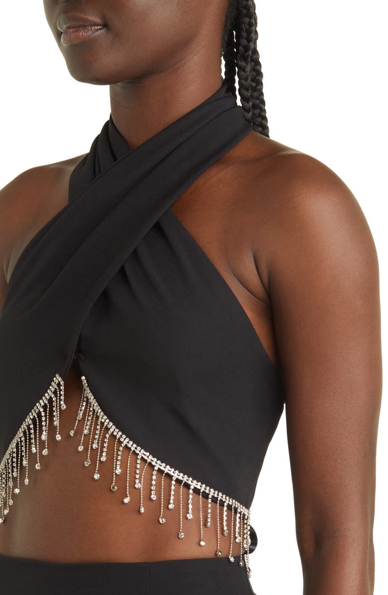 SOMETHING NEW Coco Jewel Halter Crop Top, Alternate, color, 