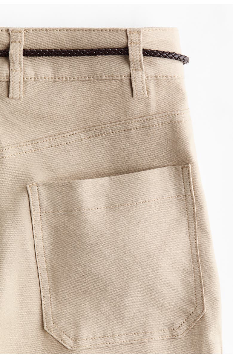H&M Linen-blend Bootcut Trousers, Alternate, color, Beige