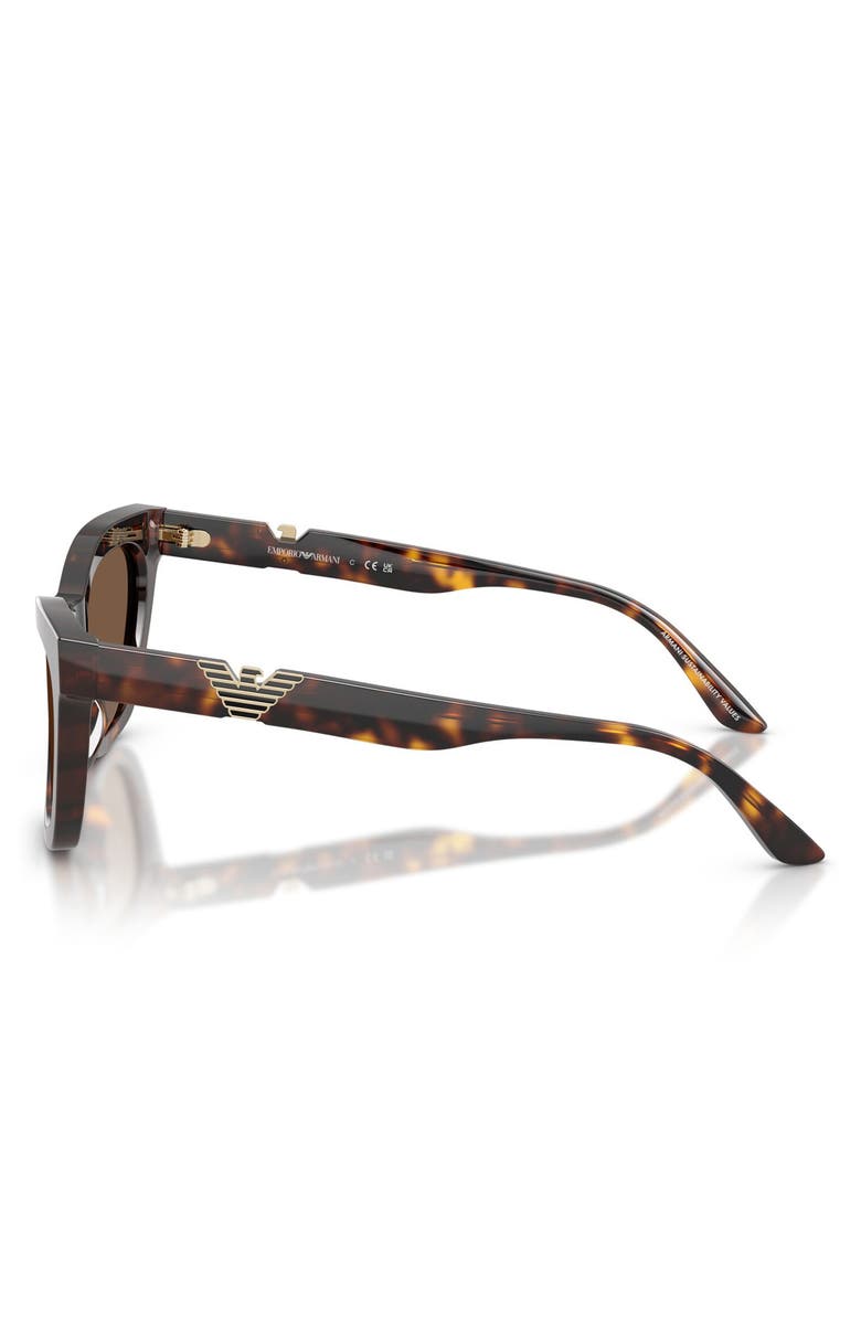 Emporio Armani 55mm Cat Eye Sunglasses, Alternate, color, Shiny Havana / Brown