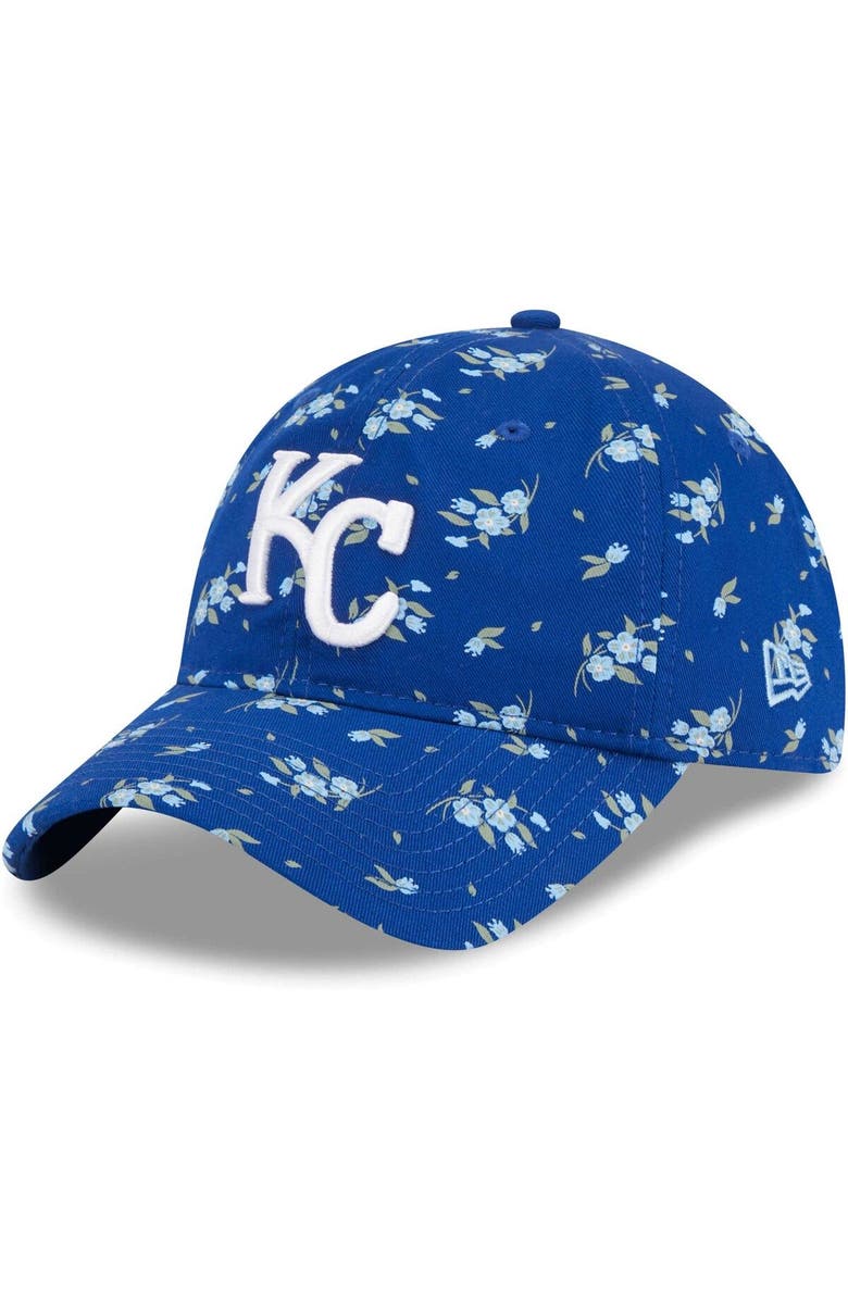 New Era Youth New Era Royal Kansas City Royals Bloom 9TWENTY Adjustable Hat, Main, color, 
