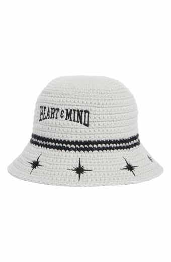 Embroidered Knit Bucket Hat