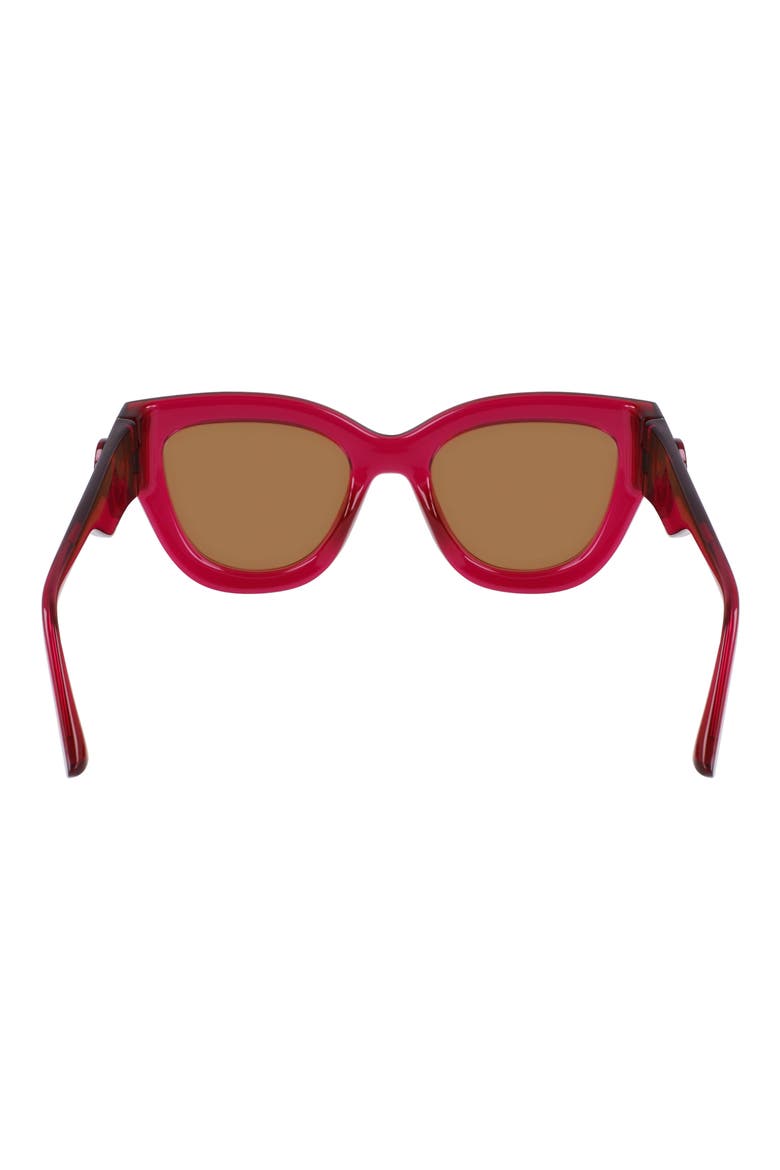 52mm Cat Eye Sunglasses, Alternate, color, CYCLAMEN