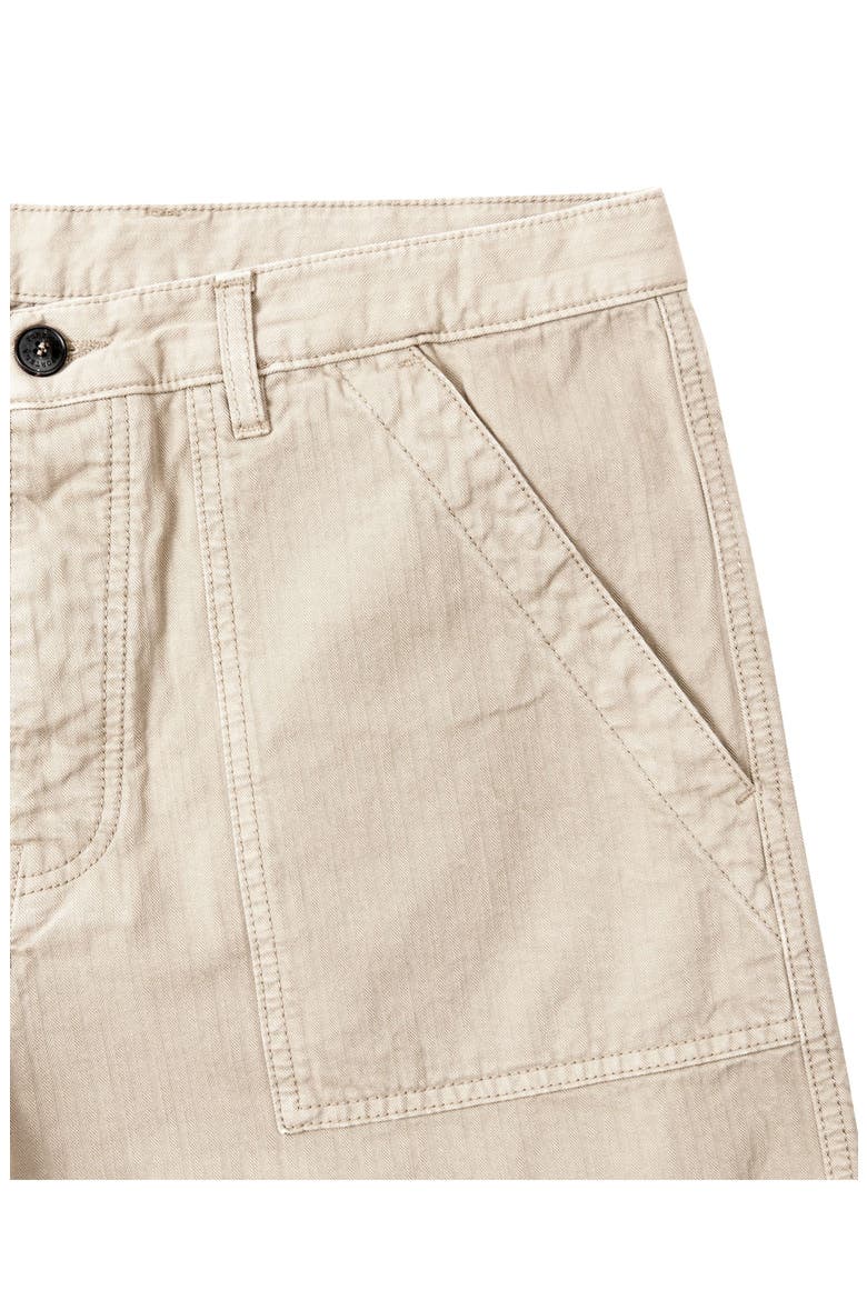 Military Inspired Herringbone Shorts, Alternate, color, Ecru