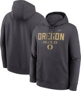 Nike Men's Nike Anthracite Oregon Ducks Shoe Duck Club Fleece Hoodie