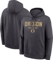 Nike Men's Nike Anthracite Oregon Ducks Shoe Duck Club Fleece Hoodie