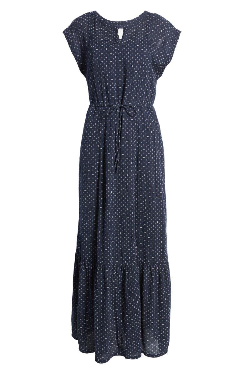 Caslon<sup>®</sup> Print Flutter Sleeve Maxi Dress, Alternate, color, 