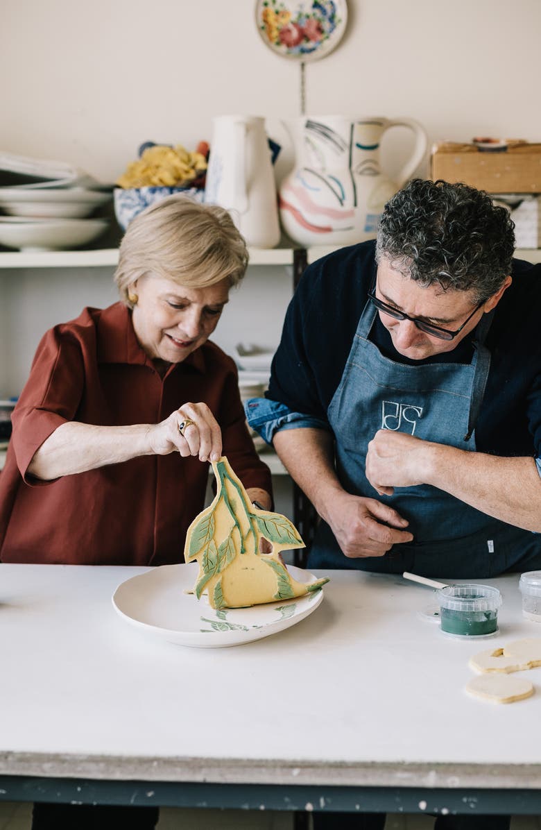 VIETRI Limoni Earthenware Clay Dinner Plate, Alternate, color, Yellow