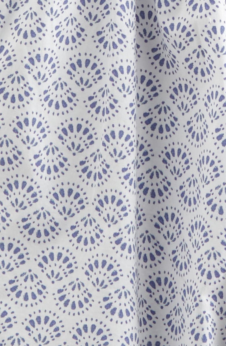 Nordstrom Scalloped Floral Romper, Alternate, color, White- Blue Scallops