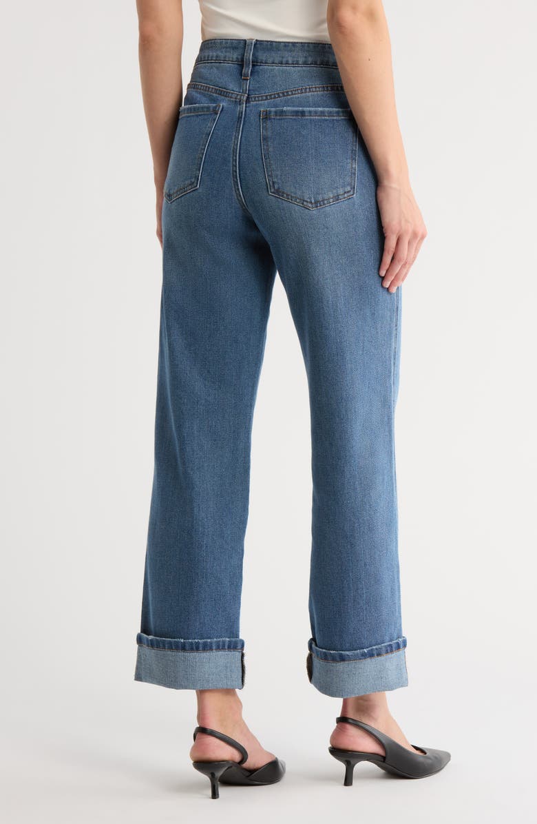 Sanctuary Cuffed Straight Leg Jeans, Alternate, color, Sky Ice Blue