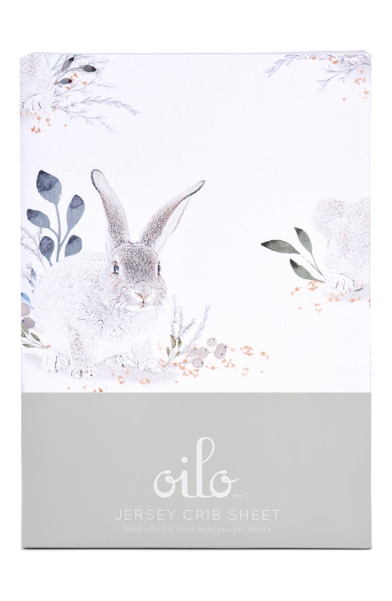 Oilo Cottontail Jersey Crib Sheet, Alternate, color, 
