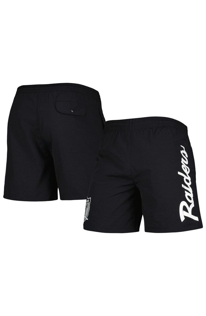 Mitchell & Ness Men's Mitchell & Ness Black Las Vegas Raiders Team Essentials Nylon Shorts, Main, color, 