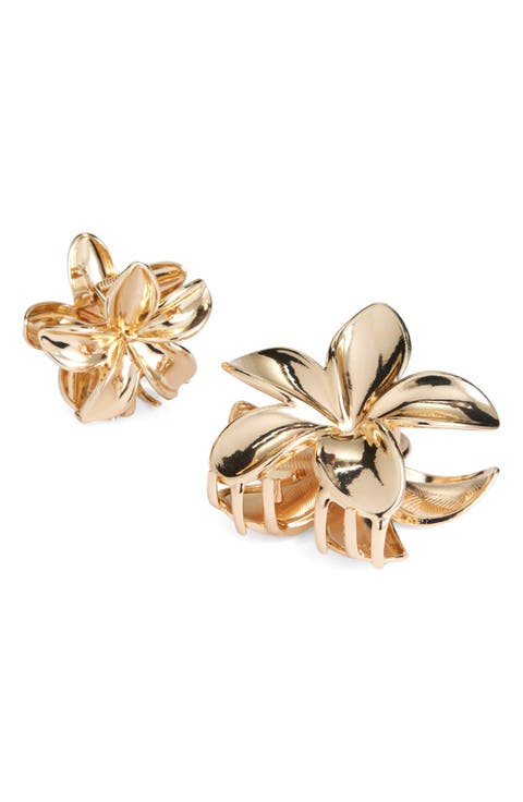 Assorted 2-Pack Flower Hair Clips
