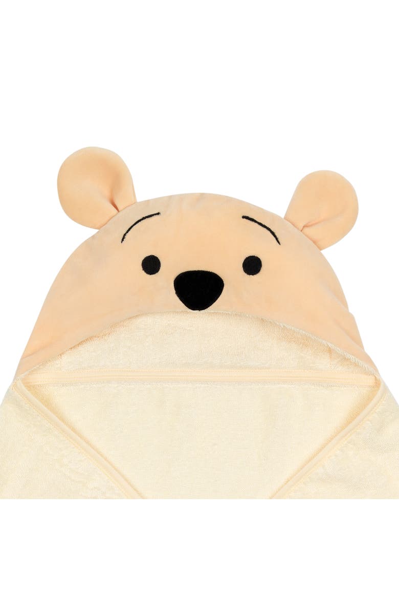 Disney Baby Winnie the Pooh Cotton Hooded Baby Bath Towel, Alternate, color, Tan