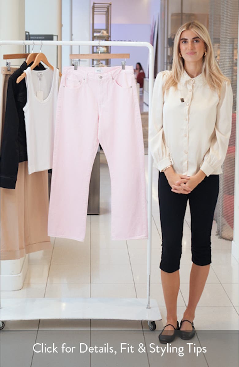 Lexi Mid Rise Bowed Straight Leg Jeans