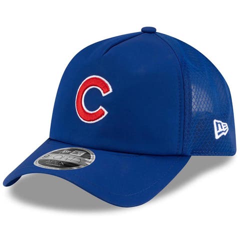 Men's New Era Royal Chicago Cubs 2026 Batting Practice Apex 9FORTY Adjustable Trucker Hat