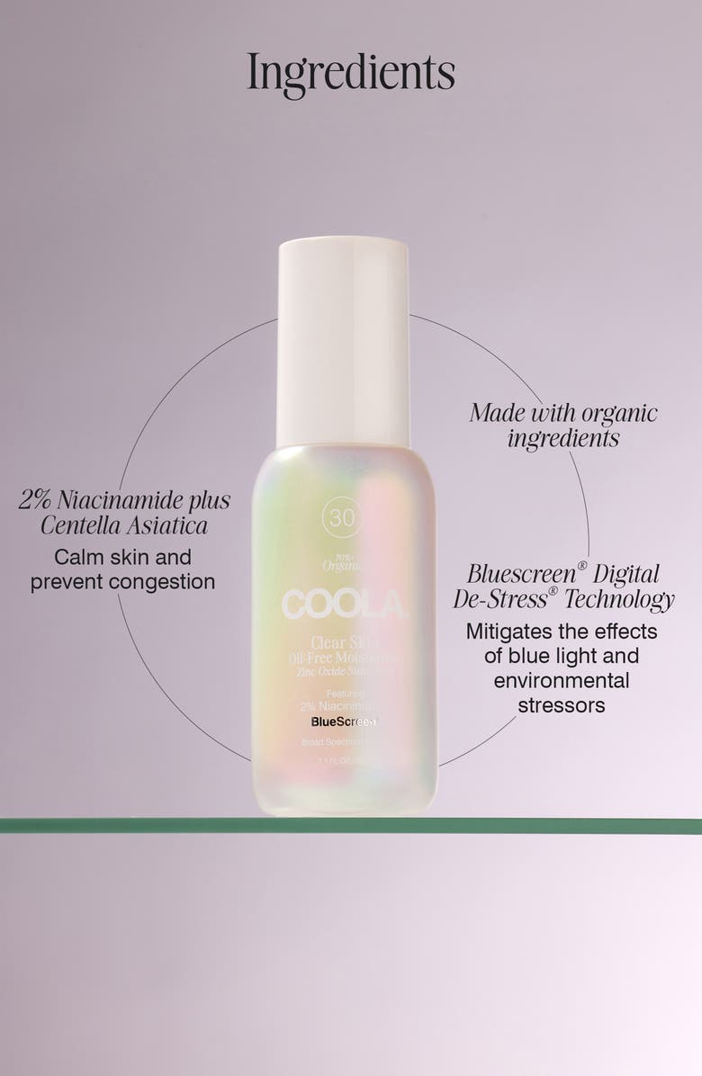 COOLA<sup>®</sup> Clear Skin Oil-Free Moisturizer SPF 30, Alternate, color, 