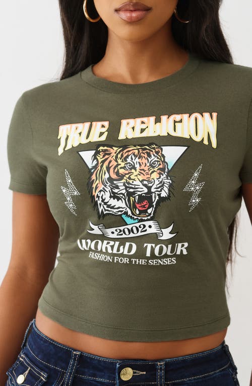 True Religion Tiger Graphic Baby T-shirt In Green