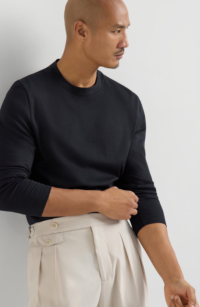 Brunello Cucinelli Cotton jersey T-shirt, Alternate, color, Black