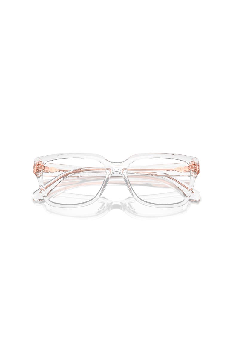 Michael Kors 54mm Rectangle optical glasses, Alternate, color, Transparent