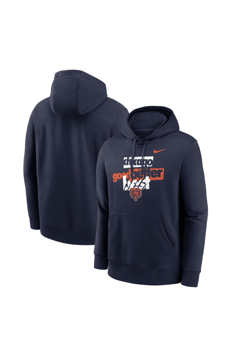 Nike Men's Nike Navy Chicago Bears Good Better Best Club Hoodie, Main, color, Navy